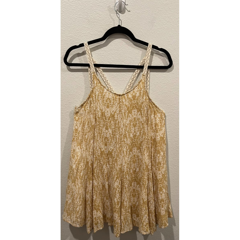 SAGE THE LABEL Sia Tan Beige Print Swing Mini Dress - Picture 3 of 5
